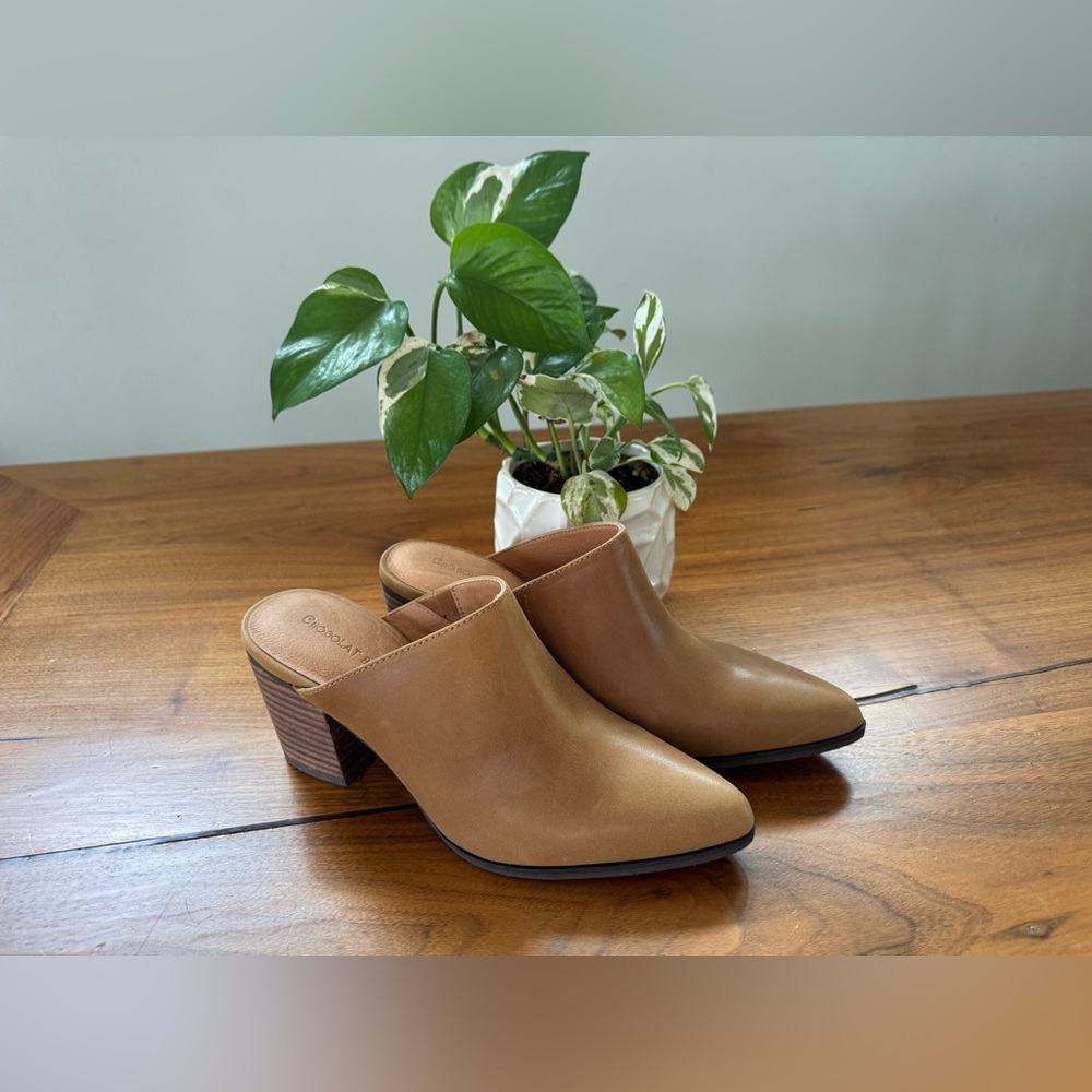 Chocolat Blu Emery clog. Brown leather. Size 6.5. New